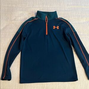 Under Armour Teal and Orange Quarter-Zip Top